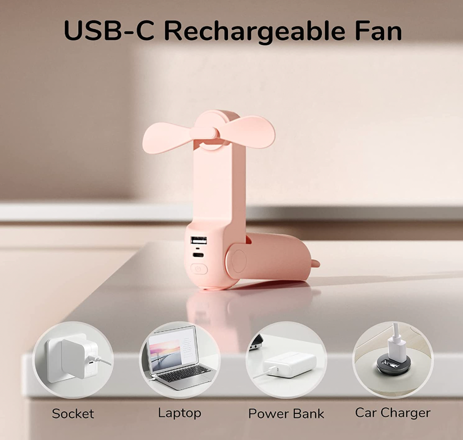 ThePowerBreeze™ - 3-in-1 Portable Fan (Power Bank, Flashlight, 2-Velocity Fan)